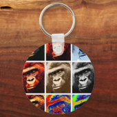 ゴリラ顔 キーホルダー (正面)