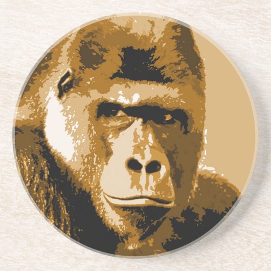 ゴリラ顔 コースター (正面)