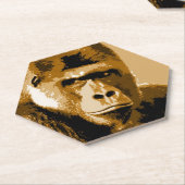 ゴリラ顔 ペーパーコースター (アングル)