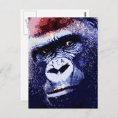 ゴリラ顔 ポストカード (正面/裏面)
