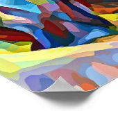 ゴリラ類人猿ファミリー抽象芸術動物野生動物アート ポスター (角)