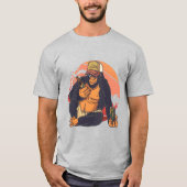 ゴリラ飲みビール Tシャツ (正面)