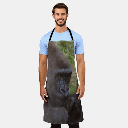 ゴリラ エプロン (着用した状態)