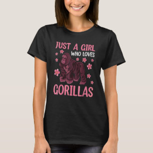 ゴリラ ガールズ 女性 猿 モンキー 動物園 動物 かわいい ゴー Tシャツ