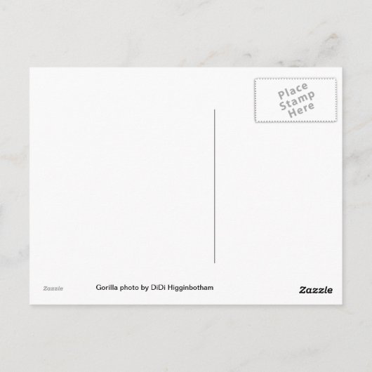 ゴリラ ポストカード (裏面)
