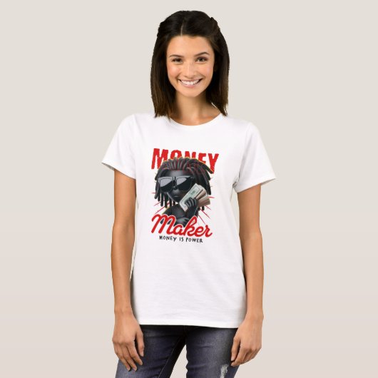 ゴリラ・マネーメーカーTシャツ - クイーン・マインドセット 女性用 Tシャツ (正面フル)