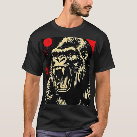 ゴリラ レトロ Tシャツ (正面)