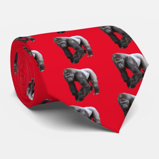 ゴリラ（両面） ネクタイ (ロール)