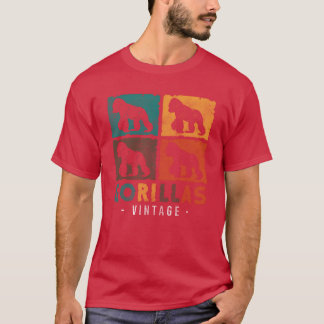 ゴリラ 動物 スポーツ チンパンジー 少年 Tシャツ