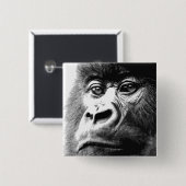 ゴリラ 缶バッジ (正面&裏面)