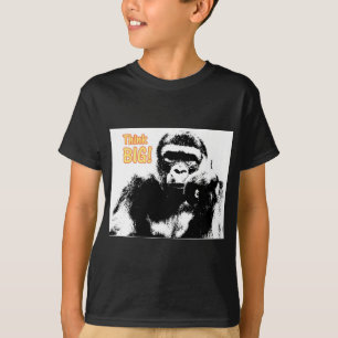 ゴリラ 考えろ 大きく Tシャツ