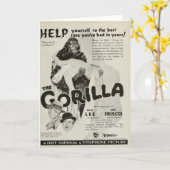 「ゴリラ」1930年の映画広告の挨拶状 カード (黄色い花)