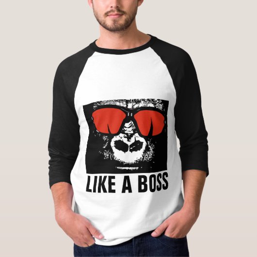 ゴリラTシャツのようなボス Tシャツ (正面)
