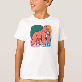 ゴリラTシャツ - かわいい子供用おもしろ動物Tシャツ Tシャツ