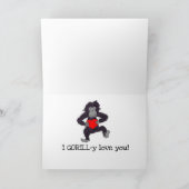 ゴリラy愛するバレンタインデーのカード カード (内部)