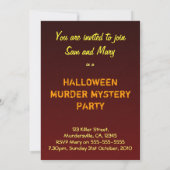 ゴリーハロウィーン殺人謎パーティの招待状 招待状 (裏面)