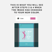 ゴルおもしろいフユーモアのあるグリップウォンズティール(緑がかった色)カスタム ゴルフタオル