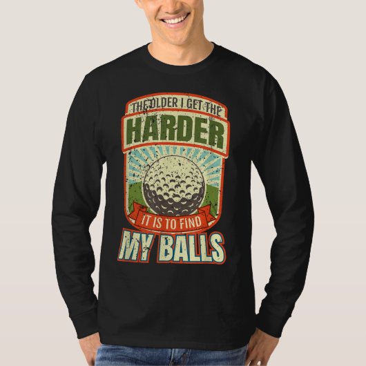 ゴルおもしろいフ男性へゴおもしろいーファー Tシャツ (正面)