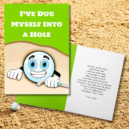 ゴルおもしろいフ謝罪カードめちゃくちゃにしてごめんなさい カード