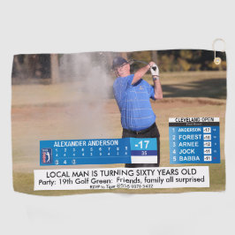 ゴルおもしろいフ ️ニュース♂ 40th 50th 60th男性誕生日 ゴルフタオル