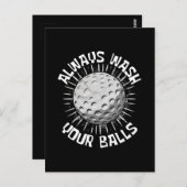 ゴルおもしろいフ ポストカード (正面/裏面)