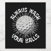 ゴルおもしろいフ ワインラベル (シングルラベル)