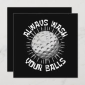 ゴルおもしろいフ 招待状 (正面/裏面)