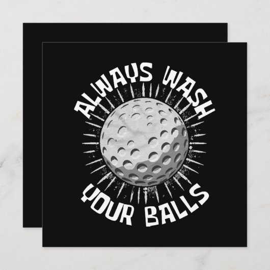 ゴルおもしろいフ 招待状 (正面/裏面)