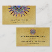 ゴルエレガントゲンロータスフラワーロゴヨガビジネス 名刺 (正面/裏面)