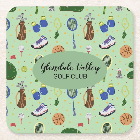 ゴルカスタマイズフテーマ スクエアペーパーコースター (正面)