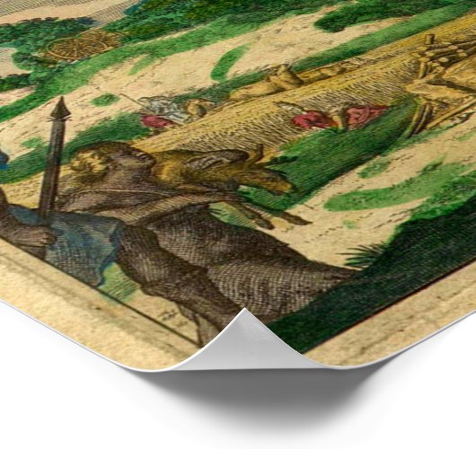 ゴルゴエウスの旧世界の地図 ポスター (角)