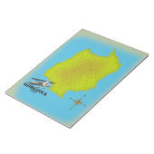 ゴルゴナイタリアの地図と旅行のポスター。 ノートパッド (アングル)