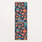 ゴルゴンレトロカラフルパタパーソナライズされたーン ヨガマット (正面)