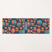 ゴルゴンレトロカラフルパタパーソナライズされたーン ヨガマット (正面(横))