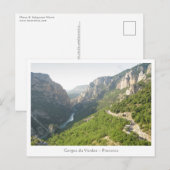 ゴルジュデュベルドン，フランス ポストカード (正面/裏面)