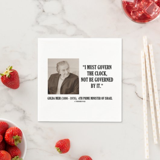 ゴルダミール私は時計の引用文を管理しなければならない スタンダードカクテルナプキン (インサイチュ)