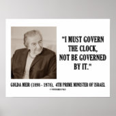 ゴルダミール私は時計の引用文を管理しなければならない ポスター (正面)