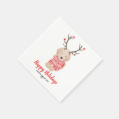 ゴルダーレトリエバークリスマスセーター〔雄ジカの〕枝角カスタム スタンダードカクテルナプキン (角)