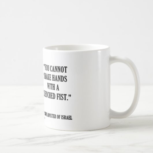 ゴルダ・メイア手によってくいしばられる握りこぶしを揺することができません コーヒーマグカップ (右)
