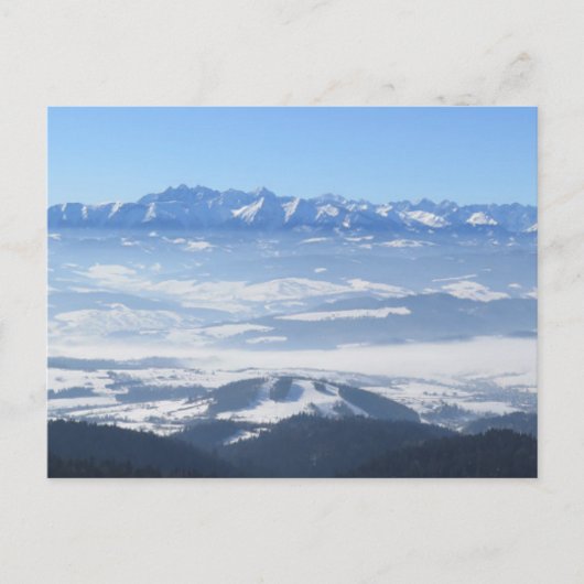 ゴルチェからのタトラスビュー ポストカード (正面)