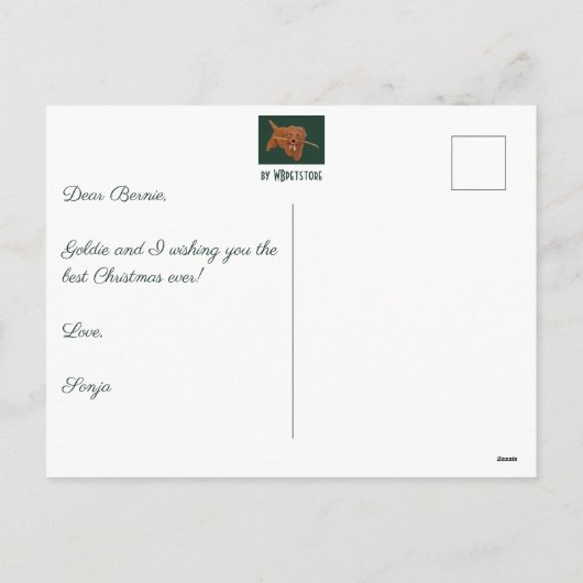 ゴルディドゥードル シーズンポストカード (裏面)