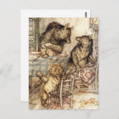 『ゴルディロックと三つの熊の葉書』 ポストカード (正面/裏面)