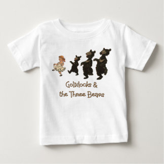 ゴルディロックと3頭の熊-くま遊さん ベビーTシャツ