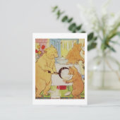 ゴルディロックスとスリーベアヴィンテージ歴史美術 ポストカード (スタンド正面)