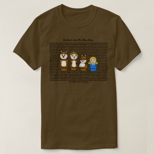ゴルディロックスとスリーベアーズ物語1 Tシャツ (デザイン正面)