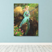 ゴルディロックスと三頭のクマ キャンバスプリント (インサイチュ (ウッドフロア))