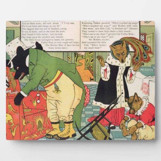 ゴルディロックスと三頭のクマ フォトプラーク (正面)