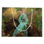 ゴルディロックスと三頭のクマ ラージペーパーバッグ (裏面)