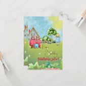 ゴルディロックスアンドベアーズハッピーバースデー カード (正面/裏面インサイチュ)