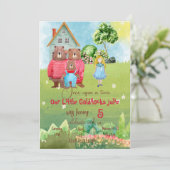 ゴルディロック誕生日招待状 招待状 (スタンド正面)